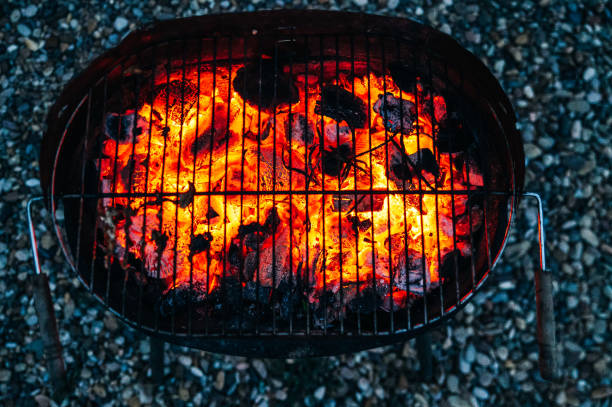 istock Close up of charcoal Barbecue burning 1273517691