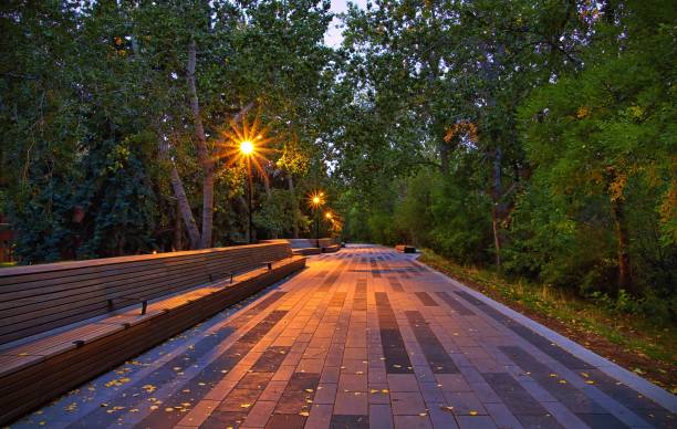istock Scenic Fall Walkway Through A City Park 1273518053