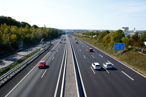 Leonberg, Germany\n13. September 2020\nView over the federal highway a 8 near Leonberg