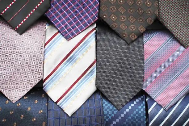 Photo of Neckties. Set different neckties.