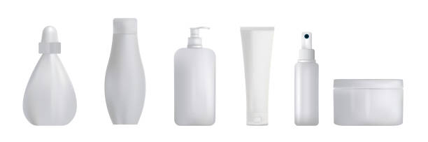 istock Realistic cosmetic package for soap,shampoo, cream. Collection of blank template of plastic container. Stock 3D vector illustration on white isolated background. 1273528776