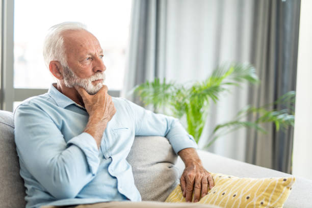 istock Senior man resting at home. 1273534264