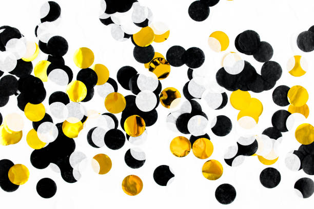 istock Colorful paper confetti on white background. Celebration concept. Flat lay. Top view 1273534385
