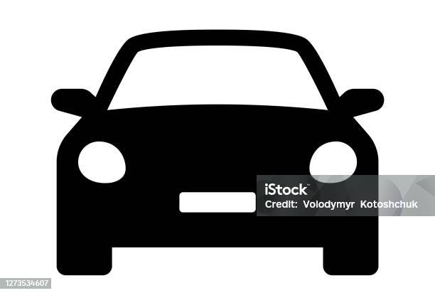 Car Icon Auto Vehicle Isolated Transport Icons Automobile Silhouette Front View Sedan Car Vehicle Or Automobile Symbol On White Background Stock Vector Stock Illustration - Download Image Now