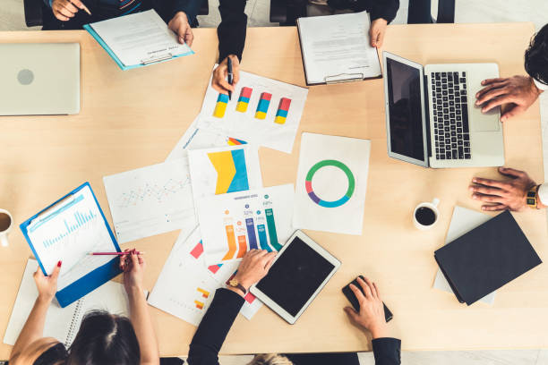 istock Business people group meeting shot from top view 1273536448