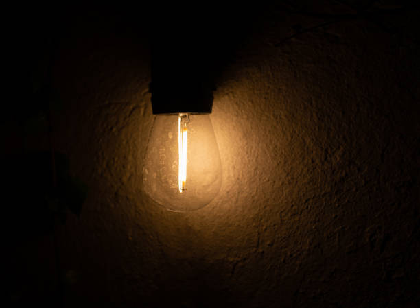 istock The vintage yellow light bulb 1273536515