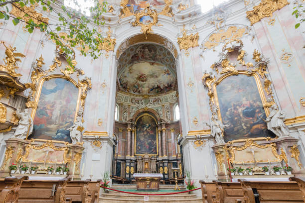 istock Benedictine monastery from Ettal village, Bavaria, Germany 1273537099
