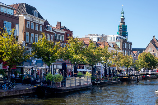 19 September. 2020, Leiden Netherlands, People are enjoying in the last summer sunny days