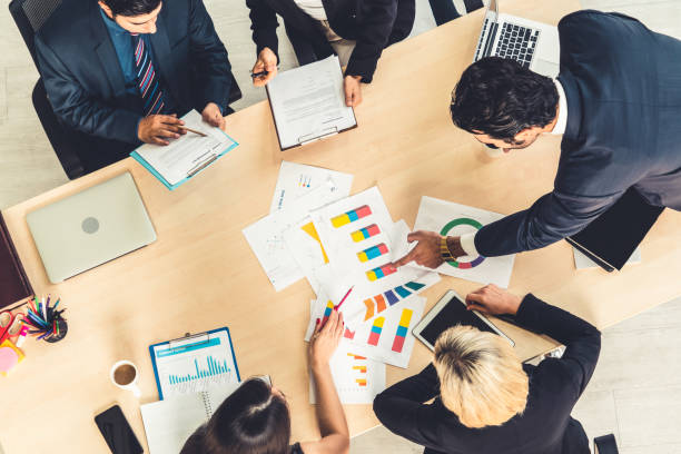 istock Business people group meeting shot from top view 1273545838