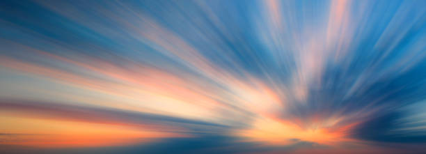 istock Panorama, cloudy sky at sunset. Pink clouds. 1273545998