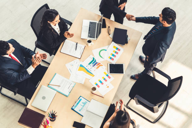 istock Business people group meeting shot from top view 1273548349
