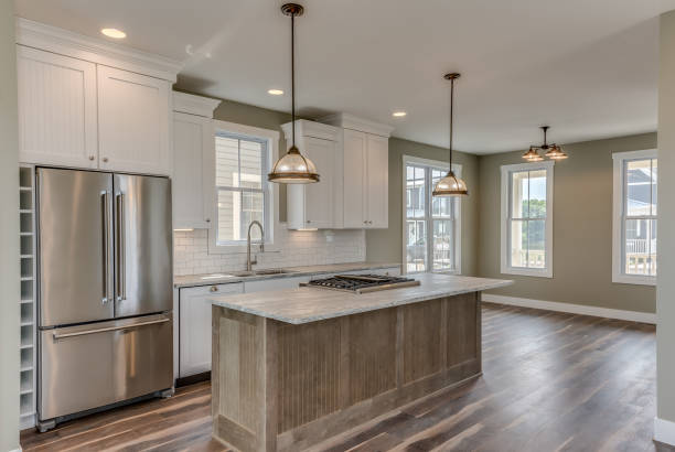 istock Brand new kitchen in new home 1273549245