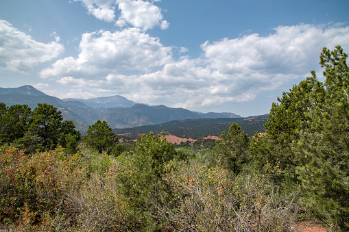 View of Pikes Peak from Garden of the Gods.