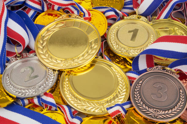 istock Gold, silver and bronze medals 1273572737