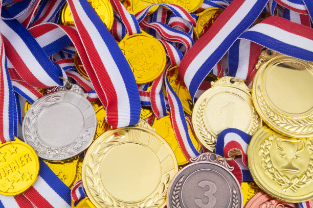 istock Gold, silver and bronze medals 1273572746