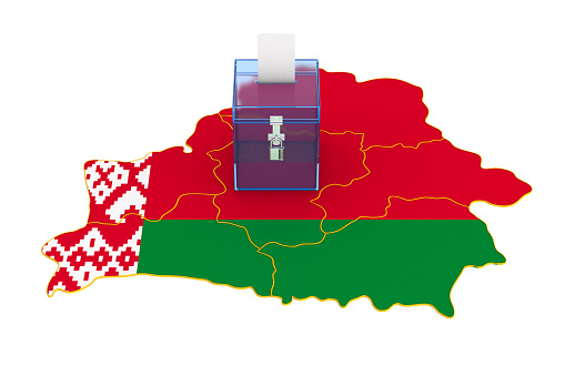 voting in Belarus on white background. Isolated 3D illustration