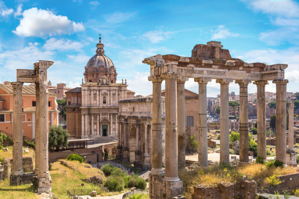 istock Ancient ruins of Forum in Rome 1273586329