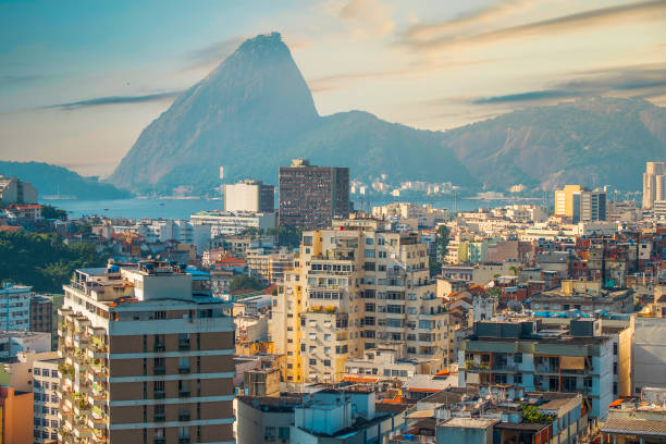 Rio De Janeiro, Brazil . View of the city through the bay