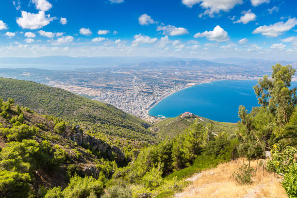 istock Panoramic view of Loutraki, Greece 1273601492