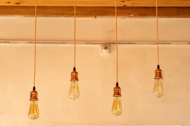 istock Beautiful lamps at a cafe 1273601797