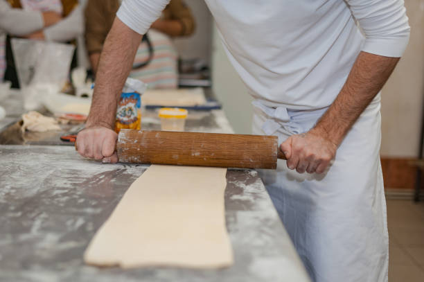 istock The process of preparing puff pastry in a bakery. 1273604966