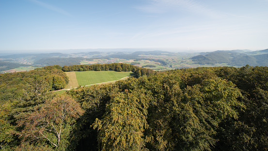 view from the wiesenberg tower near hafelfingen in switzerland in the canton of basel land
