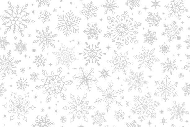 illustrations, cliparts, dessins animés et icônes de fond de flocon de neige sans couture - white background gift christmas wrapping paper