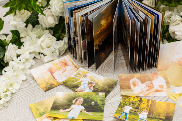 istock Photo book with a cover . White color with openwork stamping. Soft focus. 1273608405