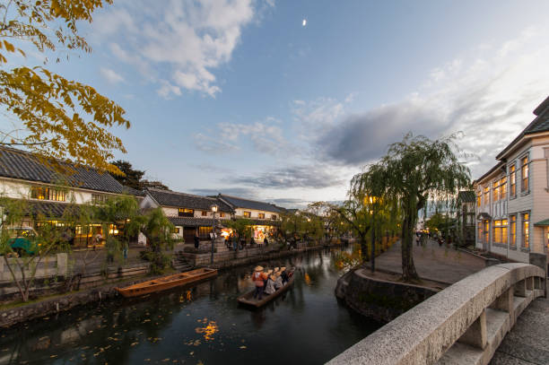 istock Twilight and lively creek streaming Okayama prefecture Kurashiki 1273609028