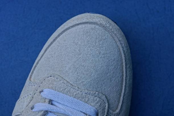 istock one gray suede sneaker with white lace 1273614860