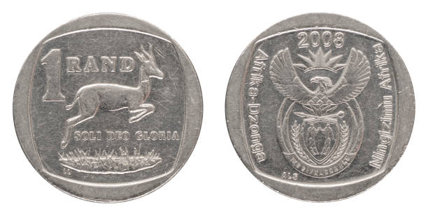 1 South African Rand 1 South African Rand - ZAR - from 2008 2004 2004 stock pictures, royalty-free photos & images