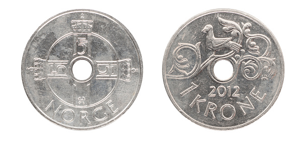 One Norwegian krone NOK from 2012