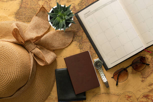 istock Travel concept on wooden table 1273638719