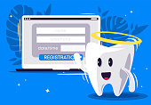 vektor-illustration-eines-cartoon-zahns-fordert-online-registrierung-im-internet-auf-einem.jpg?b=1&s=170x170&k=20&c=xixq24Gn9FYZvgeAeKH1tWs7Ys61XLMgR4ylQZfDH54=