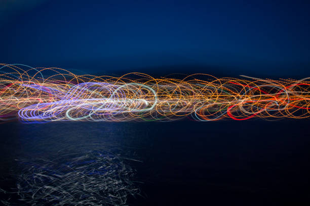 istock vivid light weave over the sea, abstract 1273639295