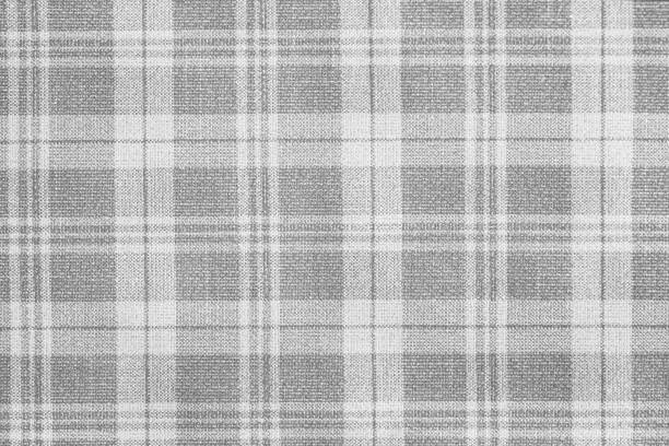 istock Gray material texture checkered light gray textured fabric background close-up 1273640124