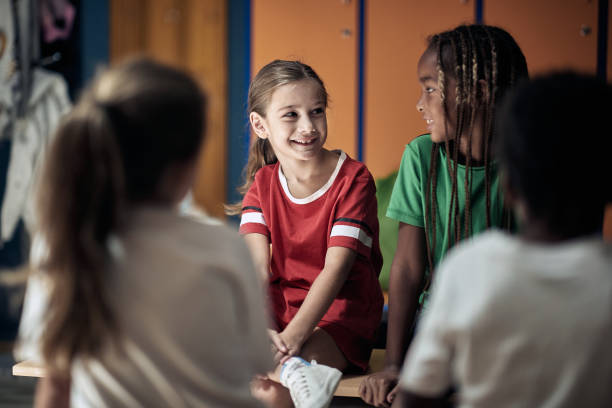 istock The little soccer teammates waiting for a training 1273645014