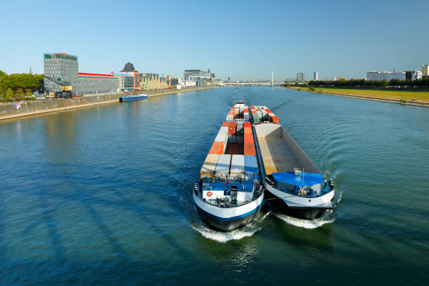 istock Container ship passes the Rheinauhafen near Cologne 1273645238