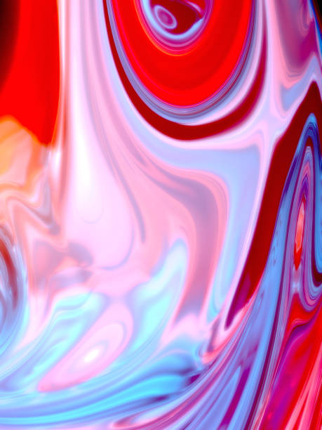 istock Fluid abstract curves background illustration. Vibrant liquid marble colorful abstraction. 3D illustration, 3D rendering. 1273645862