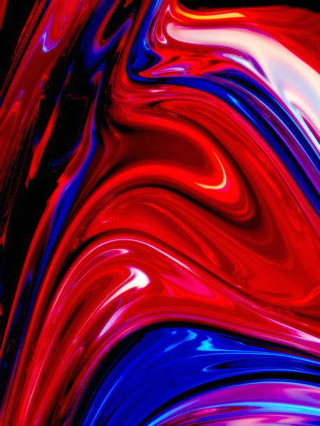 istock Fluid abstract curves background illustration. Vibrant liquid marble colorful abstraction. 3D illustration, 3D rendering. 1273645899
