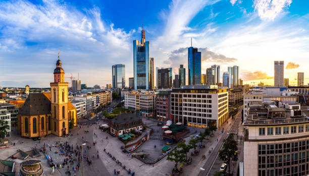 istock Aerial view of Frankfurt 1273646092