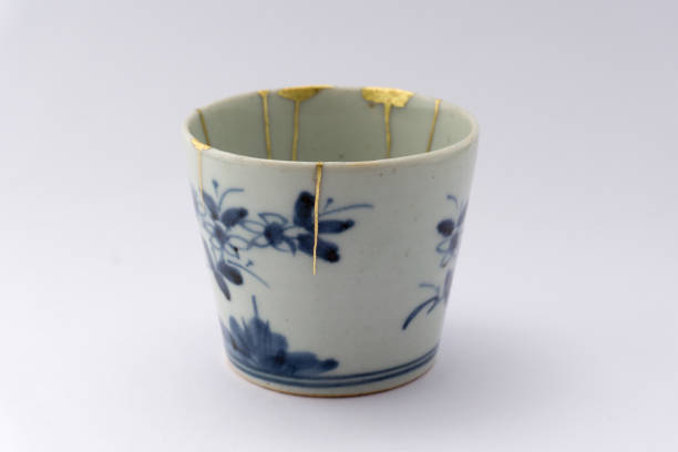 istock Kintsugi Japanese antique ceramic cup 1273649358