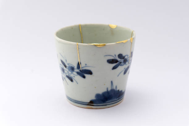 istock Kintsugi Japanese antique ceramic cup 1273649381