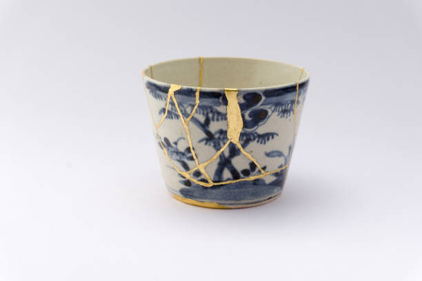 istock Kintsugi Japanese antique ceramic cup 1273649382