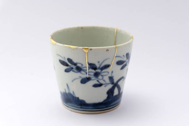istock Kintsugi Japanese antique ceramic cup 1273649404