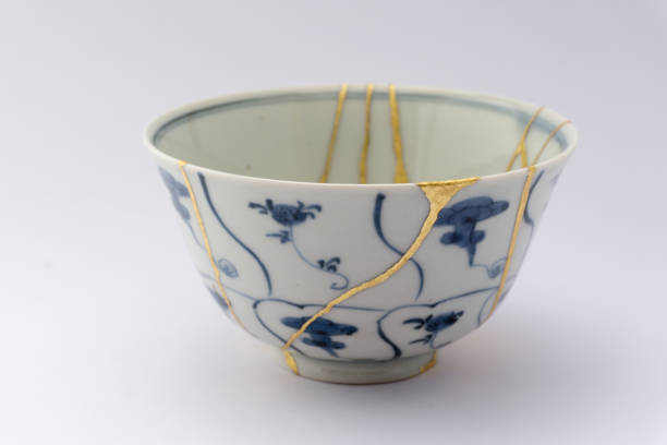 istock Kintsugi Japanese antique ceramic bowl 1273649418