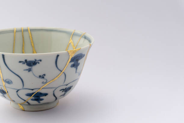 istock Kintsugi Japanese antique ceramic bowl 1273649431