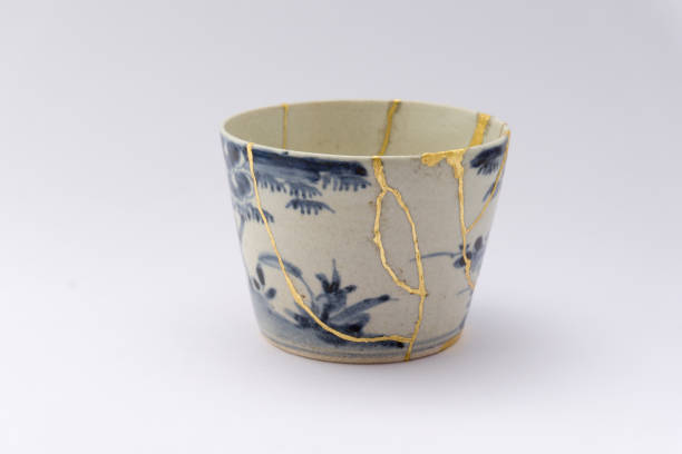 istock Kintsugi Japanese antique ceramic cup 1273649442