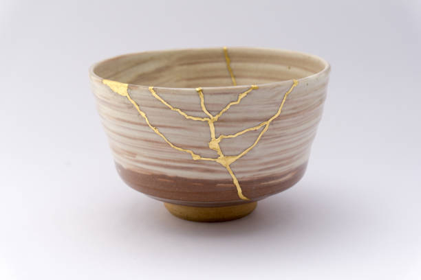 istock Kintsugi Japanese antique ceramic bowl 1273649487