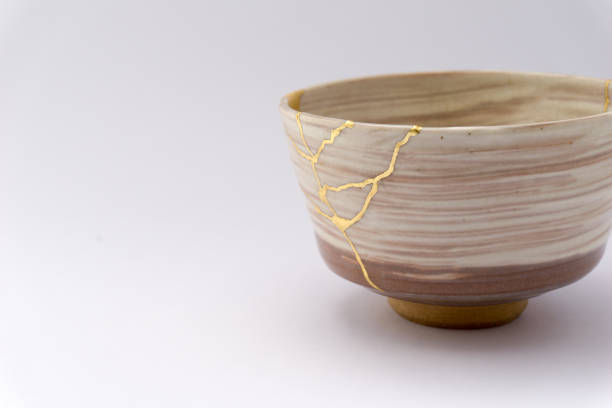 istock Kintsugi Japanese antique ceramic bowl 1273649530